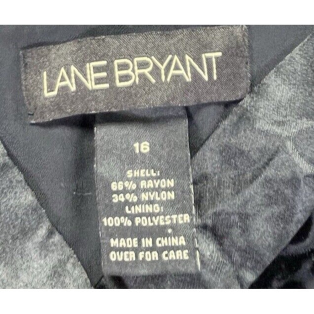Lane Bryant Womens 16 Burnout Velvet Camisole Black Side Tie Y2K Whimsigoth - Picture 4 of 9